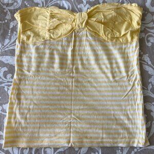 Terranova Women’s Sleeveless top Size: S two-color yellow-white